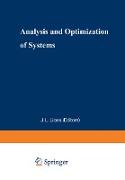 Analysis and Optimization of Systems