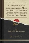 A Loiterer in New York Discoveries Made by a Rambler, Through Obvious Yet Unsought, Highways and Byways (Classic Reprint)