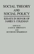 Social Theory and Social Policy