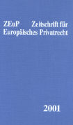 Zeitschrift für Europäisches Privatrecht - Einbanddecke 2001