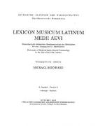 Lexicon Musicum Latinum Medii Aevi 6. Faszikel - Fascicle 6 (coniungo - deprimo)
