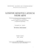 Lexicon Musicum Latinum Medii Aevi 5. Faszikel - Fascicle 4 (chorus - coniungo)