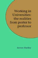 Working in Universities: The Realities from Porter to Professor