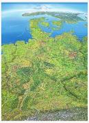 Panoramakarte Deutschland Poster einseitig laminiert