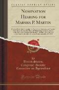 Nomination Hearing for Marsha P. Martin