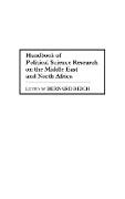 Handbook of Political Science Research on the Middle East and North Africa