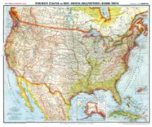 General-Karte von Vereinigte Staaten von Nord-Amerika (USA), Cuba, Portorico und Bahama-Inseln, um 1903 [Plano-Reprint]