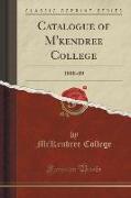 Catalogue of M'kendree College