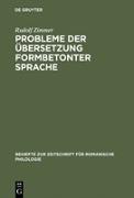 Probleme der Übersetzung formbetonter Sprache