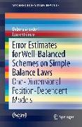 Error Estimates for Well-Balanced Schemes on Simple Balance Laws