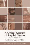 A Critical Account of English Syntax