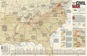 National Geographic Battles of the Civil War Wall Map (35.75 X 23.25 In)