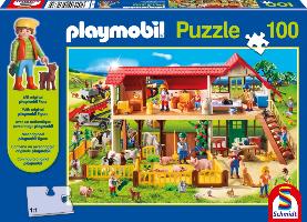 Playmobil Bauernhof. Puzzle 100 Teile (inkl. Playmobil Figur)