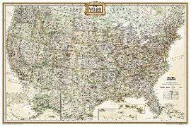 National Geographic United States Wall Map - Executive (Poster Size: 36 X 24 In)