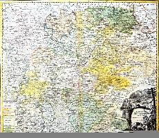 Historische Karte: Land Thüringen 1738 (Thüringen Tabula) Plano