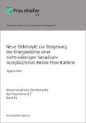 Neue Elektrolyte zur Steigerung der Energiedichte einer nicht-wässrigen Vanadium-Acetylacetonat-Redox-Flow-Batterie