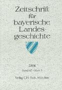 Zeitschrift für bayerische Landesgeschichte Band 67 Heft 3/2004