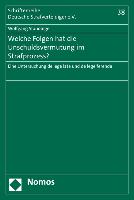 Welche Folgen hat die Unschuldsvermutung im Strafprozess?