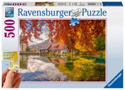 Ravensburger Puzzle 13672 - Mühle am Blautopf - 500 Teile Puzzle für Erwachsene, Größere Teile für einfaches Puzzeln
