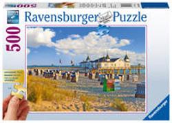 Ravensburger Puzzle 13652 - Strandkörbe in Ahlbeck - 500 Teile Puzzle für Erwachsene, Größere Teile für einfaches Puzzeln