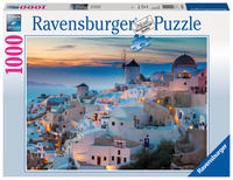 Ravensburger Puzzle 19611 - Abend in Santorini, Griechenland - 1000 Teile Puzzle für Erwachsene und Kinder ab 14 Jahren