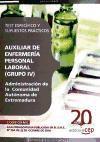 Auxiliar de enfermería, grupo V, personal laboral, administración de la Comunidad Autónoma de Extremadura. Test específico y supuestos prácticos