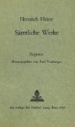 Heinrich Heines sämtliche Werke. Registerband