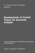 Developments of Control Theory for Economic Analysis