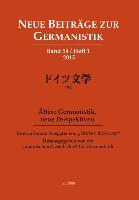Neue Beiträge zur Germanistik, Band 14 / Heft 1 / 2015