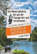 Der Motorradfahrer, der aus der Garage fuhr und verschwand