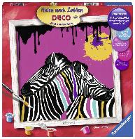 Zebras Malen nach Zahlen Serie Deco