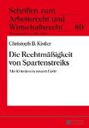 Die Rechtmäßigkeit von Spartenstreiks