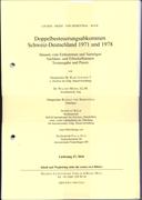 Doppelbesteuerungsabkommen Schweiz – Deutschland 1971 und 1978 EL 47