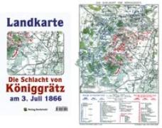 Historische Landkarte: Schlacht bei Königgrätz am 3. Juli 1866 (A2 gefaltet auf A4)