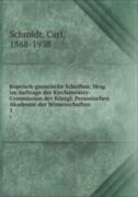Koptisch-gnostische Schriften. Hrsg. im Auftrage der Kirchenvater-Commission der Konigl. Preussischen Akademie der Wissenschaften : 1