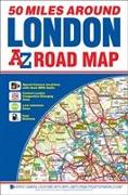 50 Miles Around London A-Z Road Map