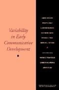 Variability in Early Communicative Development