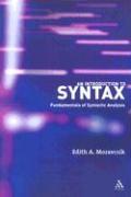 An Introduction to Syntax: Fundamentals of Syntactic Analysis