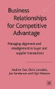 Business Relationships for Competitive Advantage
