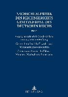 Nachschlagewerk des Reichsgerichts - Gesetzgebung des Deutschen Reichs
