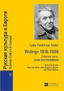 Lydia Pasternak Slater: Writings 1918¿1989