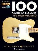 100 Country Lessons - Guitar Lesson Goldmine Series Book/Online Audio