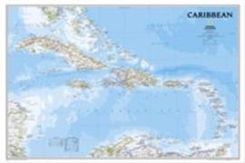 National Geographic Caribbean Wall Map - Classic (Poster Size: 36 X 24 In)