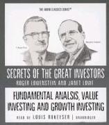 Fundamental Analysis, Value Investing and Growth Investing: Secrets of the Great Investors