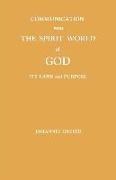 Communication with the Spirit World of God