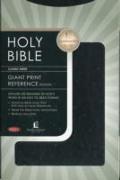 NKJV, Reference Bible, Personal Size, Giant Print, Leathersoft, Black, Red Letter Edition