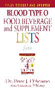 Blood Type O Food, Beverage and Supplement Lists