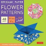 Origami Paper - Flower Patterns - 6 3/4" Size - 48 Sheets: Tuttle Origami Paper: High-Quality Origami Sheets Printed with 8 Different Designs: Instruc