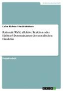 Rationale Wahl, affektive Reaktion oder Habitus? Determinanten des moralischen Handelns