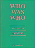 Who Was Who, Volume VIII, 1981-1990